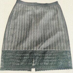 Ann Taylor Black Eyelet Skirt, size 6